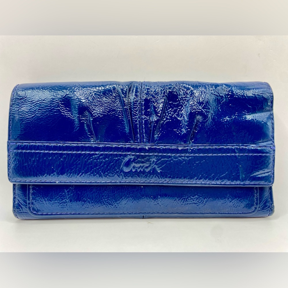 Coach blue long wallet